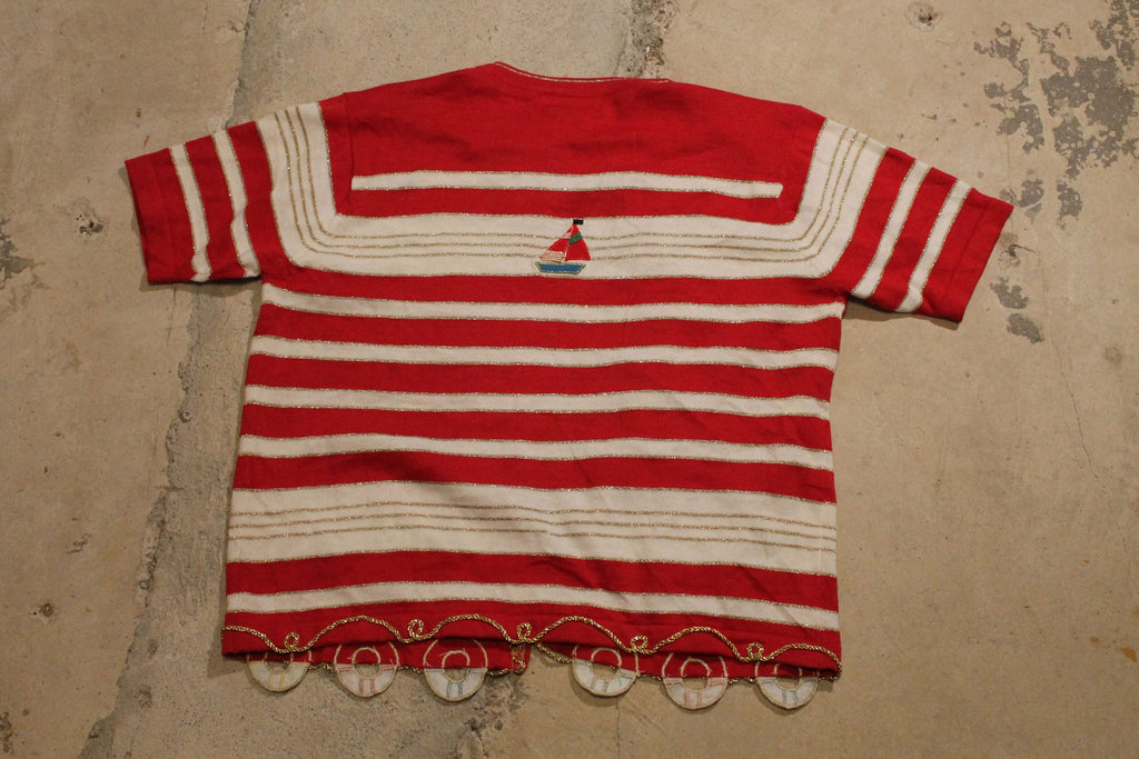 Vintage 1980s Short Sleeve Knit Sweater