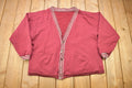 Vintage 1960s Blank Cardigan Sweater  Vintage Cardigan  Button Up  True Vintage  Burgundy  Made In USA