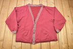 Vintage 1960s Blank Cardigan Sweater  Vintage Cardigan  Button Up  True Vintage  Burgundy  Made In USA