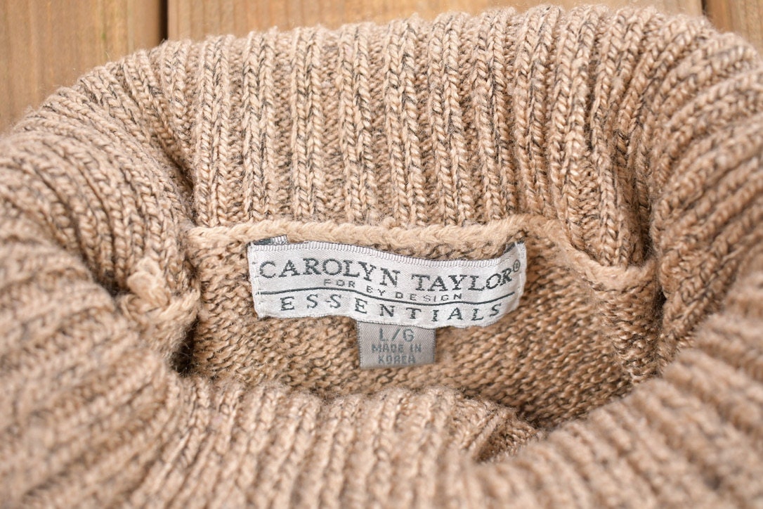 Vintage 1990s Carolyn Taylor Knitted Turtleneck Sweater