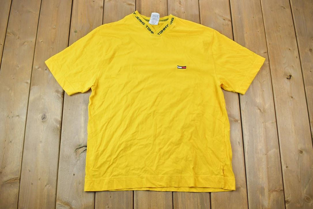 Vintage 1990s Tommy Hilfiger Tommy Jeans Graphic V Neck T-Shirt