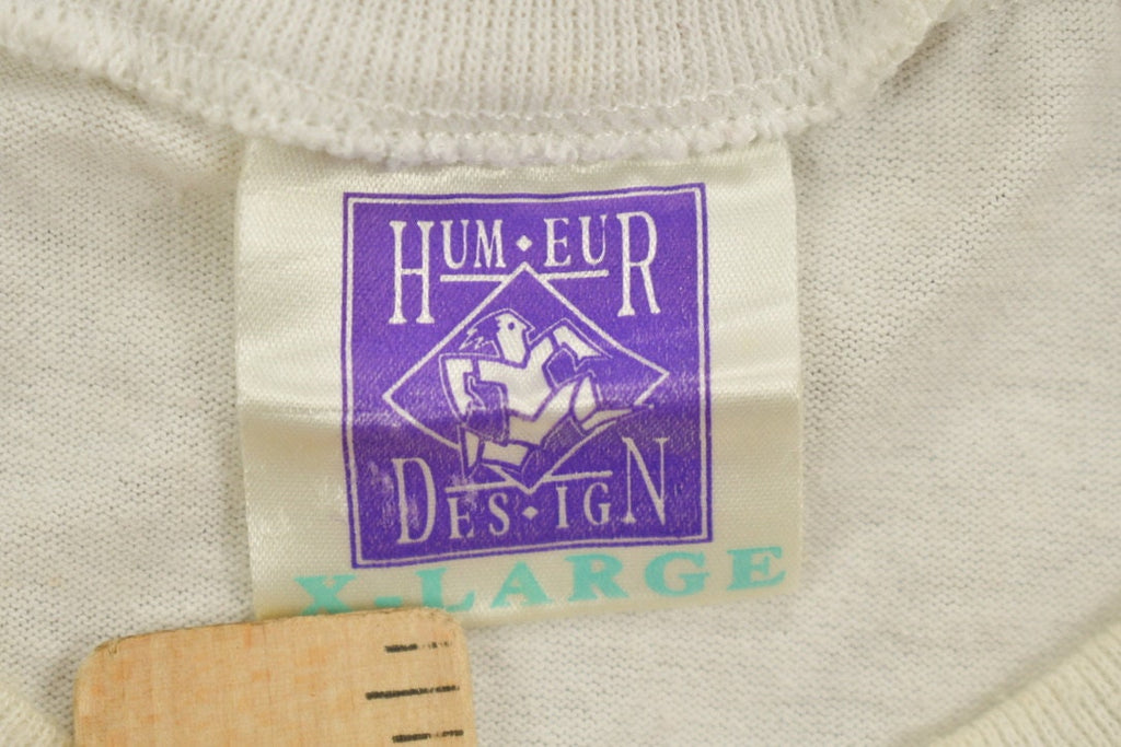 Vintage 1990s Brockton H.S Funny Graphic T-Shirt / Streetwear / Retro / Single Stitch / Hum Eur / 90s Graphic Tee / Colligate / Cartoon