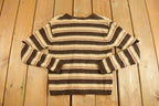 Vintage 1990s Modern Graffiti Striped Knit Crewneck Sweater