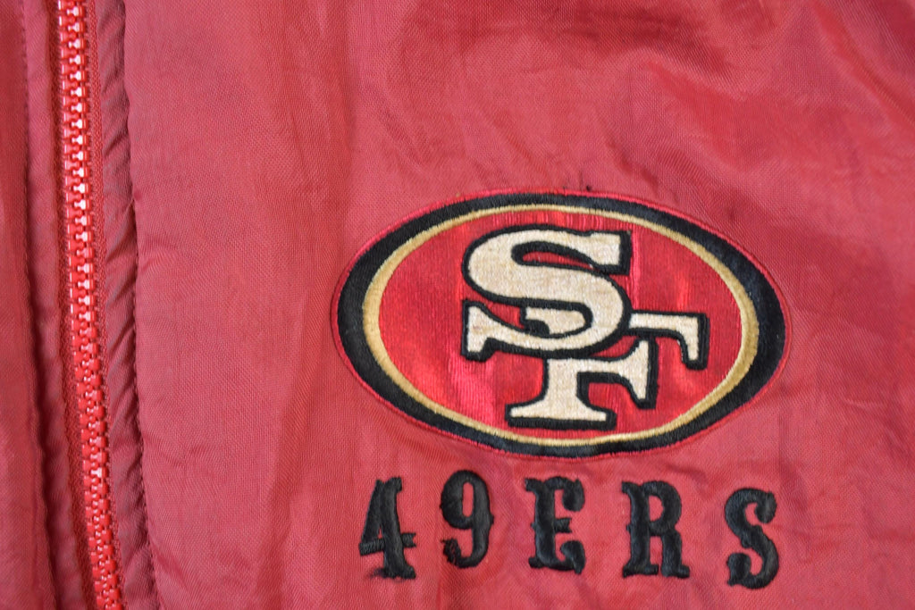 Vintage 1990s San Francisco 49ers Hooded NFL Game Day Football Jacket