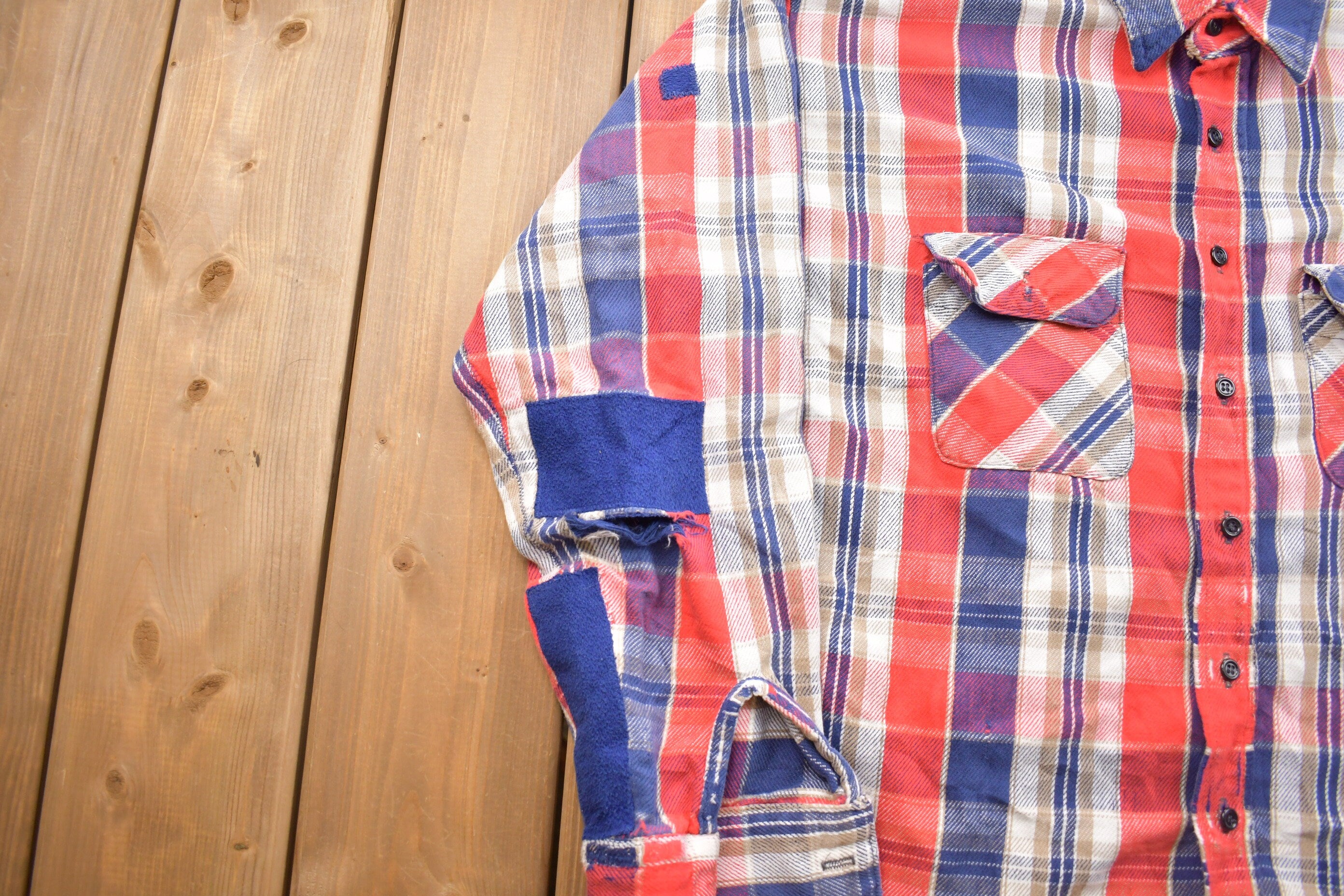 Vintage 1990s Five Brothers Distressed Button Up Shirt