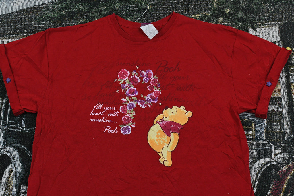 Vintage 1990s Disney Winnie The Pooh Cartoon Graphic T Shirt