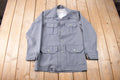 Vintage 1970s Levi's Panatela Tops Grey Western Style Button Up Shirt Made in USA Size L