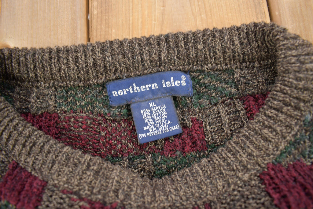 Vintage 1980s Northern Isles Abstract Knitted Sweater