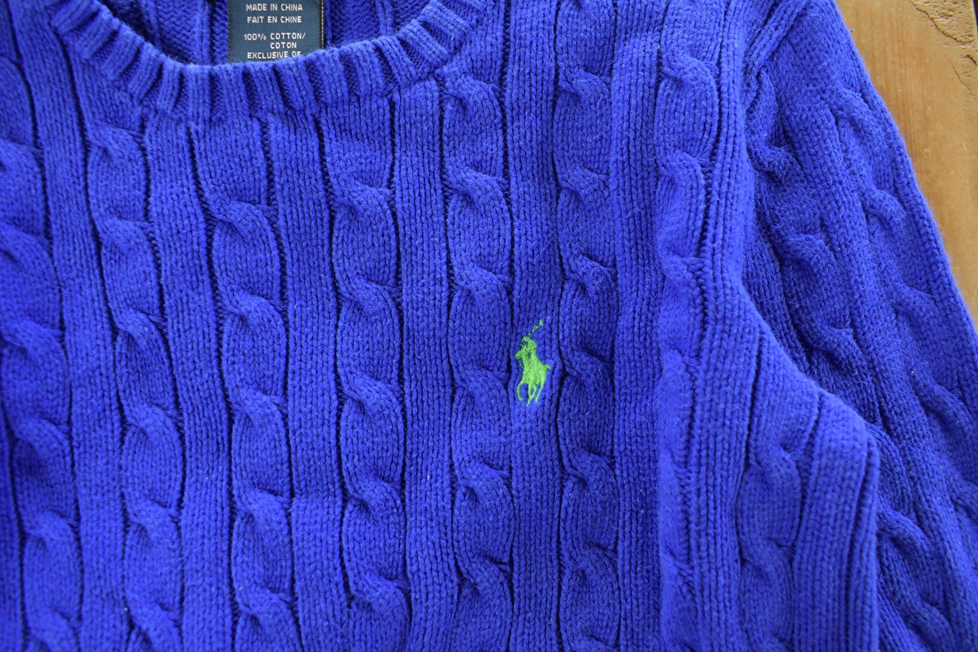 Vintage 1990s Polo Ralph Lauren Knit Sweater Youth Medium
