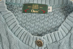 Vintage 1990s Orvis Blue Knitted Cardigan Sweater