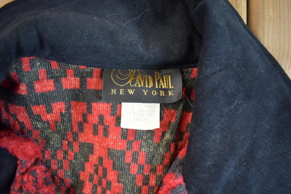 Vintage 1990s David Paul Moose Fleece Sweater