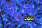 Vintage 1990s Contour Outdoors AOP Neon Abstract Pattern 90s Fleece Sweater