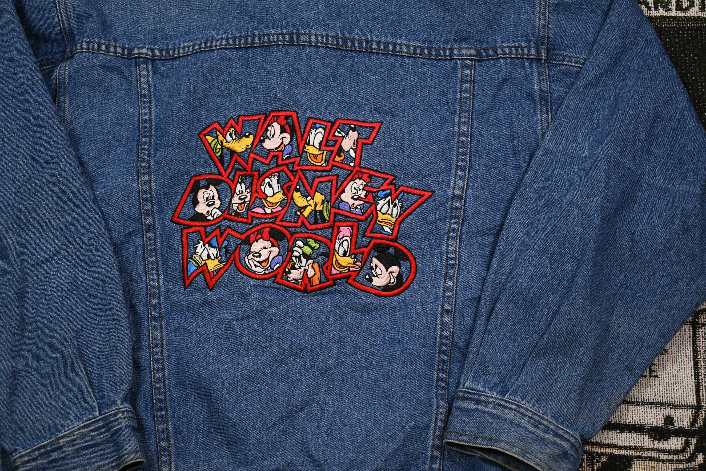 Vintage 1990s Mickey Inc Disney Embroidered Jean Jacket