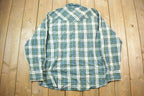 Vintage Wrangler Plaid Button Up Shirt