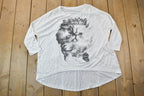 Vintage 1990s Kitty Princess Cute Crewneck Thin Sweater