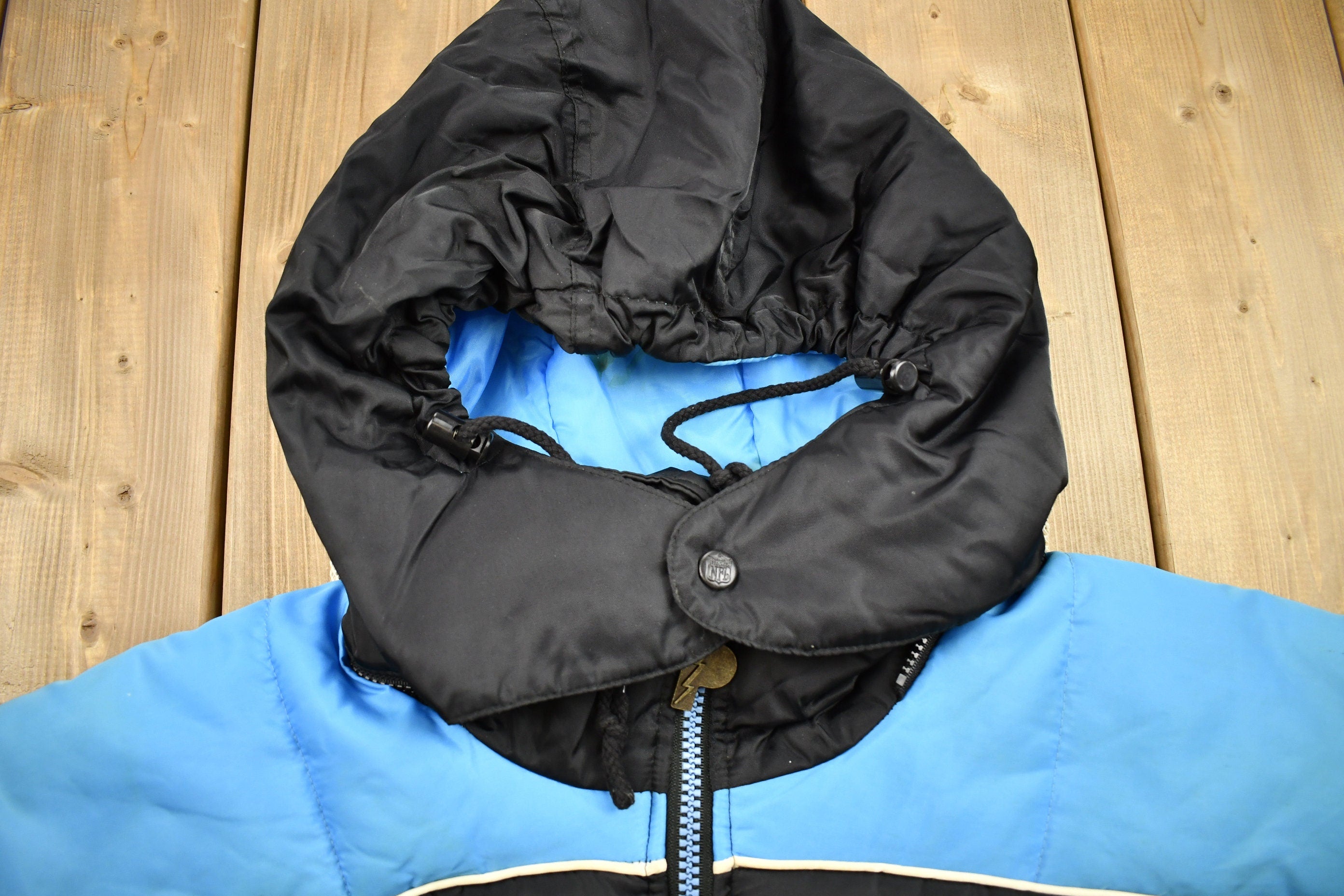 Vintage 1990s North Carolina Panthers NFL Pro Player Full Zip Puffer Jacket