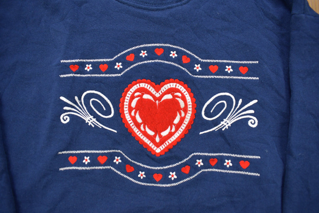 Vintage 1990s Cute Heart Crewneck Sweater