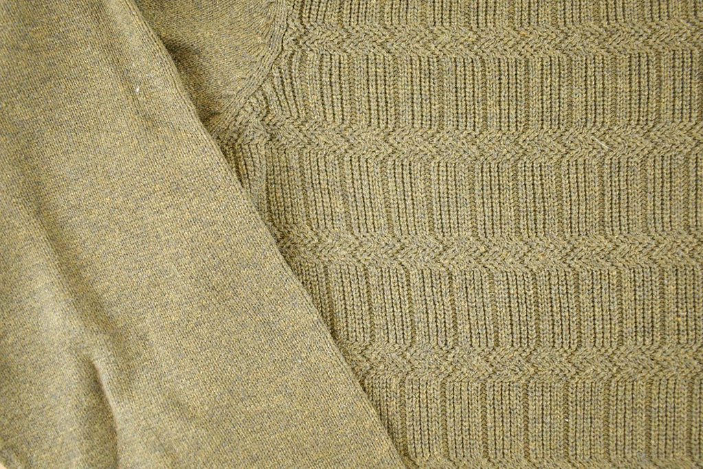 Vintage 1990s J Ferrar Chunky Knit Collared Sweater Men's M / 90's Abstract Pattern 3D Knitted Sweatshirt