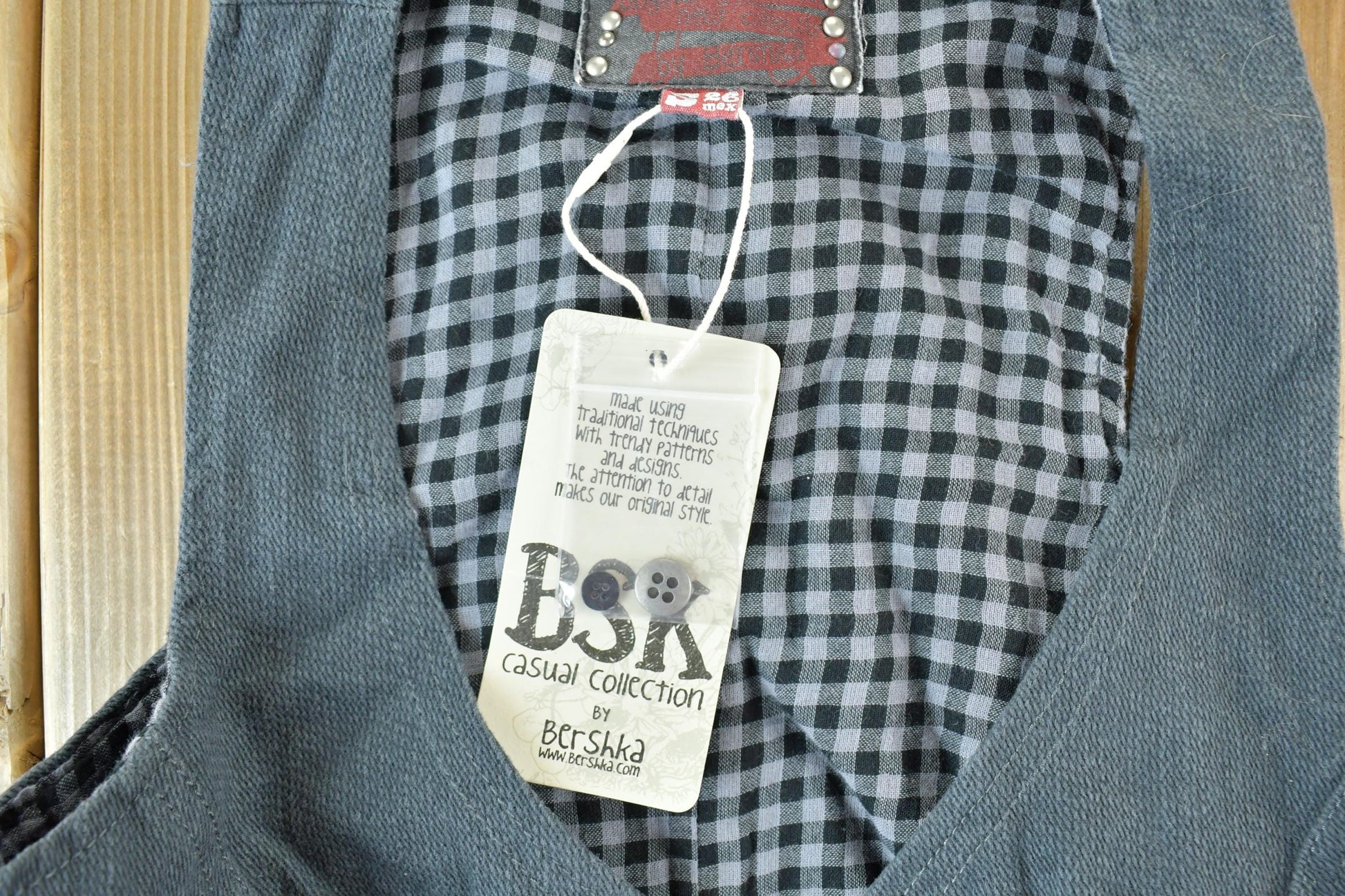 Vintage 1990s Deadstock ESK Fanch Plaid Vest / 90s Vintage Souvenir Tee / Rare Vacation Tee / Summer Shirt Made In USA