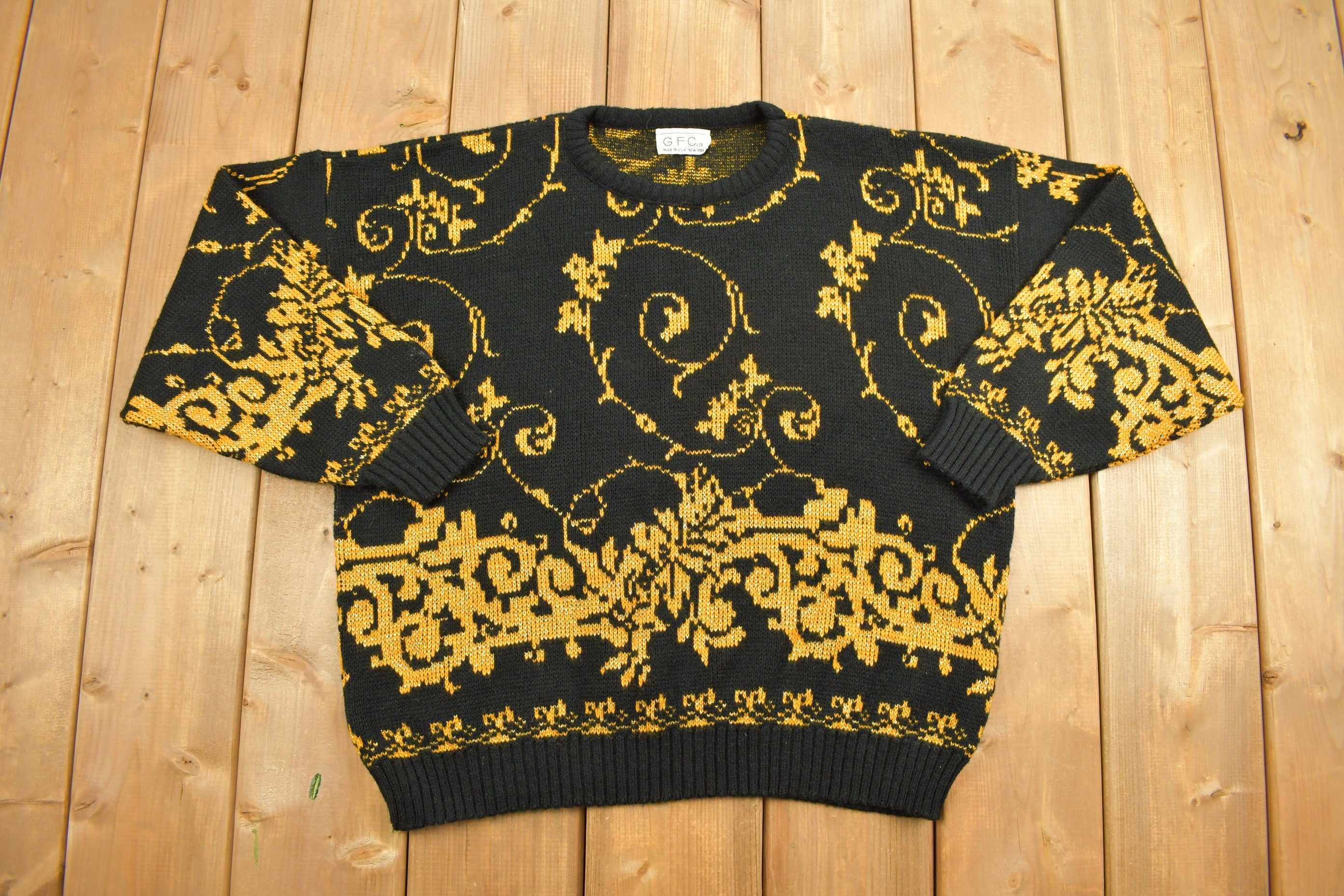 Vintage 1990s GFC Knit Crewneck Sweater