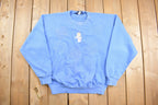 Vintage 1990s Cute Baby and Bunny Embroidered Crewneck /