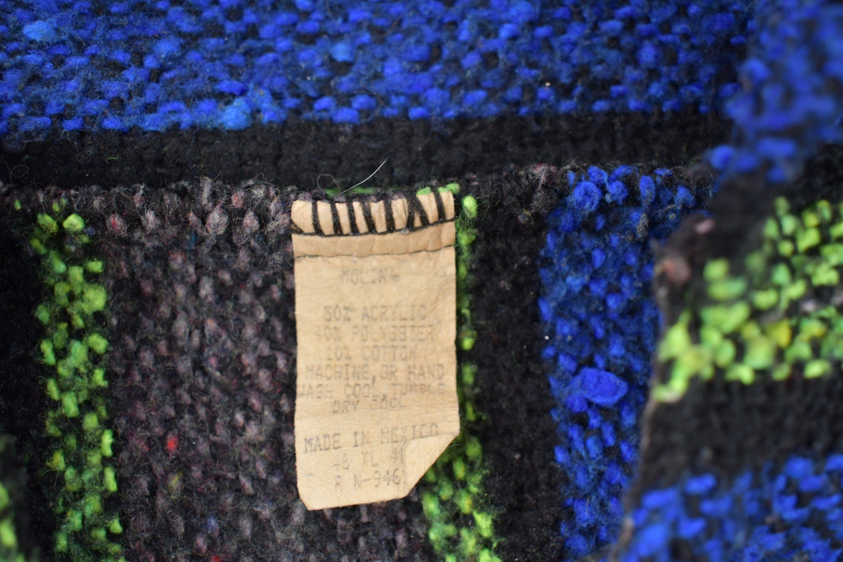 Vintage 1990s Mexican Blanket Hoodie