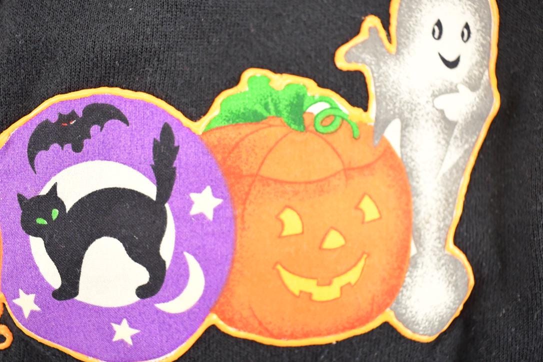 Vintage 1990s Hand painted Halloween Souvenir Boo Crewneck Sweatshirt Womens L