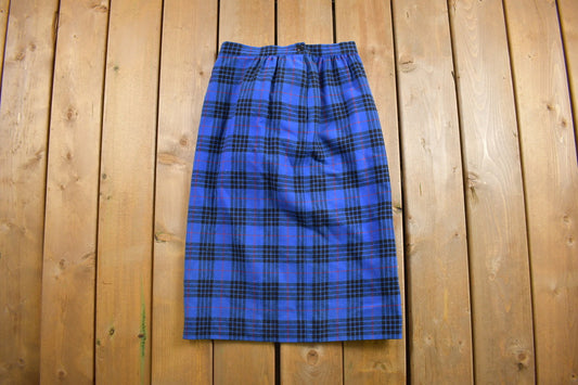 Vintage 1970s Pendleton Petite Plaid Skirt Size 26 x 26.5 / Women's Vintage / Vintage Skirt / True Vintage/ Jorts