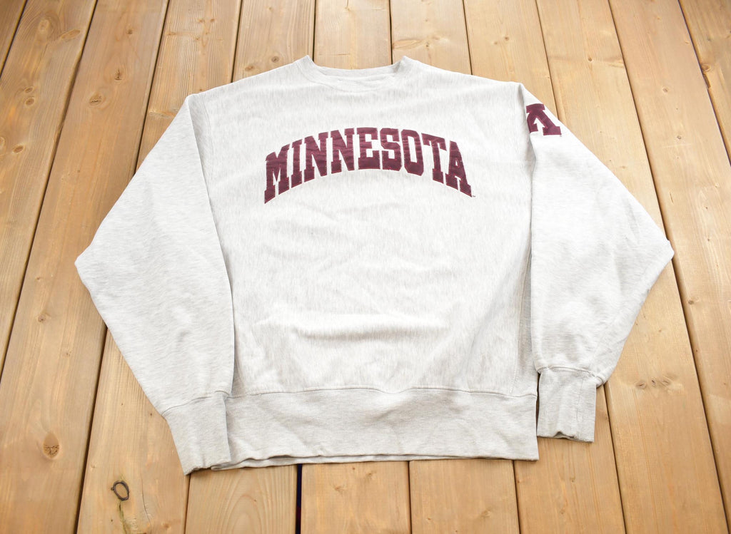 Vintage 1990s Minnesota University Embroidered Crewneck Made In USA
