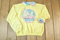 Vintage 1990s City Style Super Unique Collared Pink Cadillac Crewneck Sweatshirt Made In USA