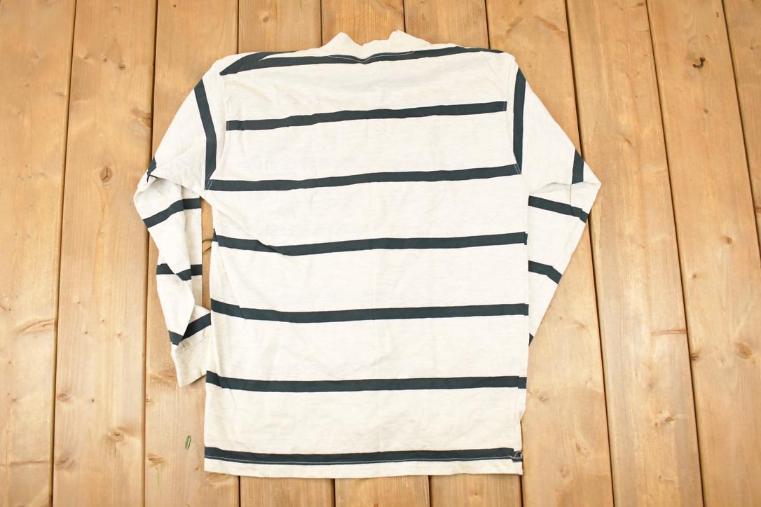 Vintage 1990s Calvin Klein Striped Crewneck Shirt Women's L