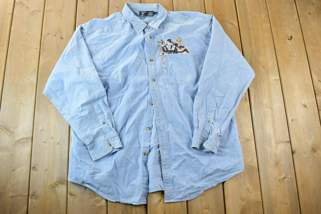Vintage 90s Bugs Bunny Western Button Up Shirt