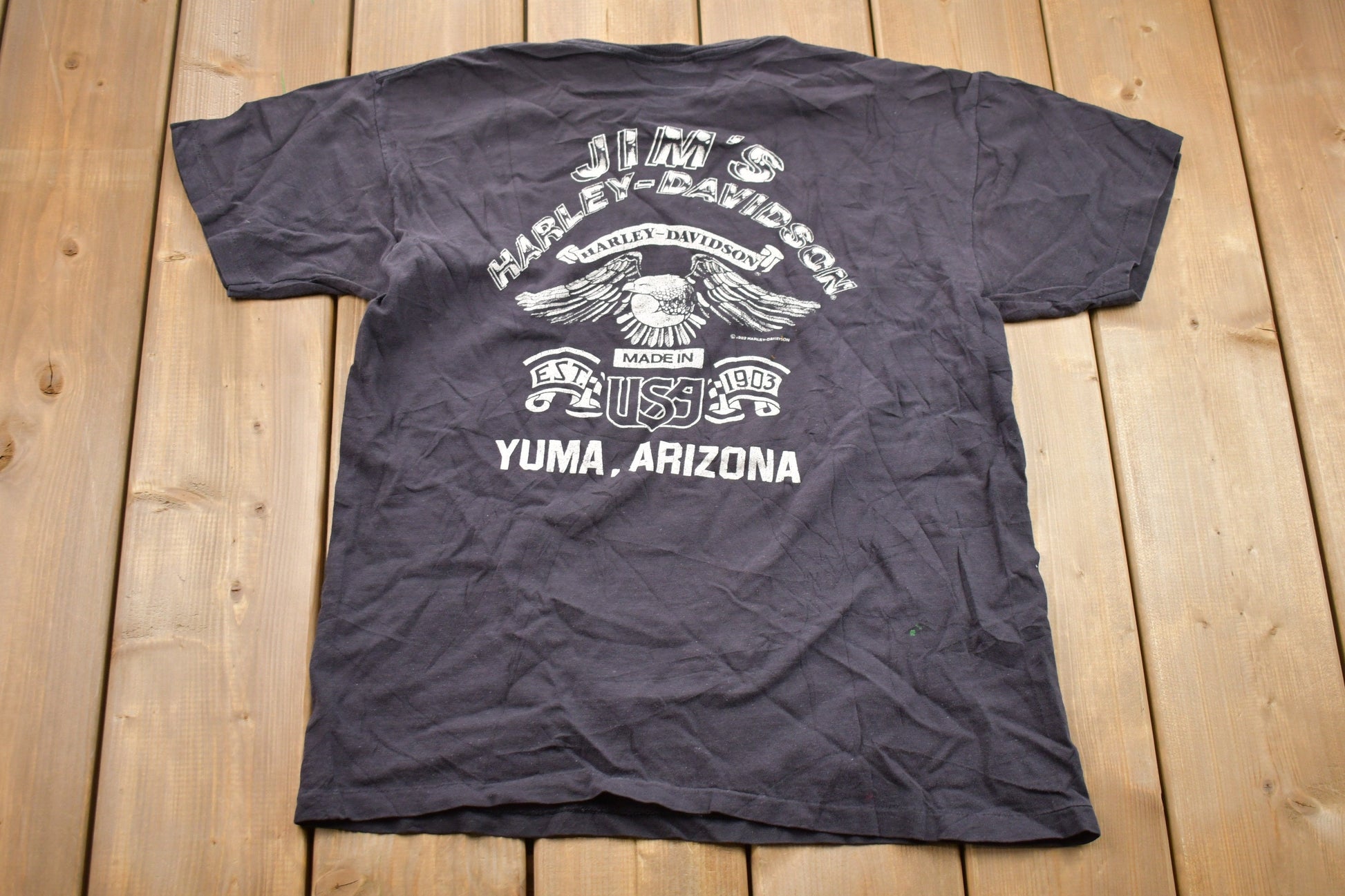 Vintage 1982 Harley Davidson Jack Daniels Graphic T-Shirt / Graphic / 80s / 90s / Streetwear / Retro Style / Single Stitch / Made In USA