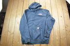 Vintage Distressed Carhartt Full Zip Fleece Lined Hoodie Sweatshirt