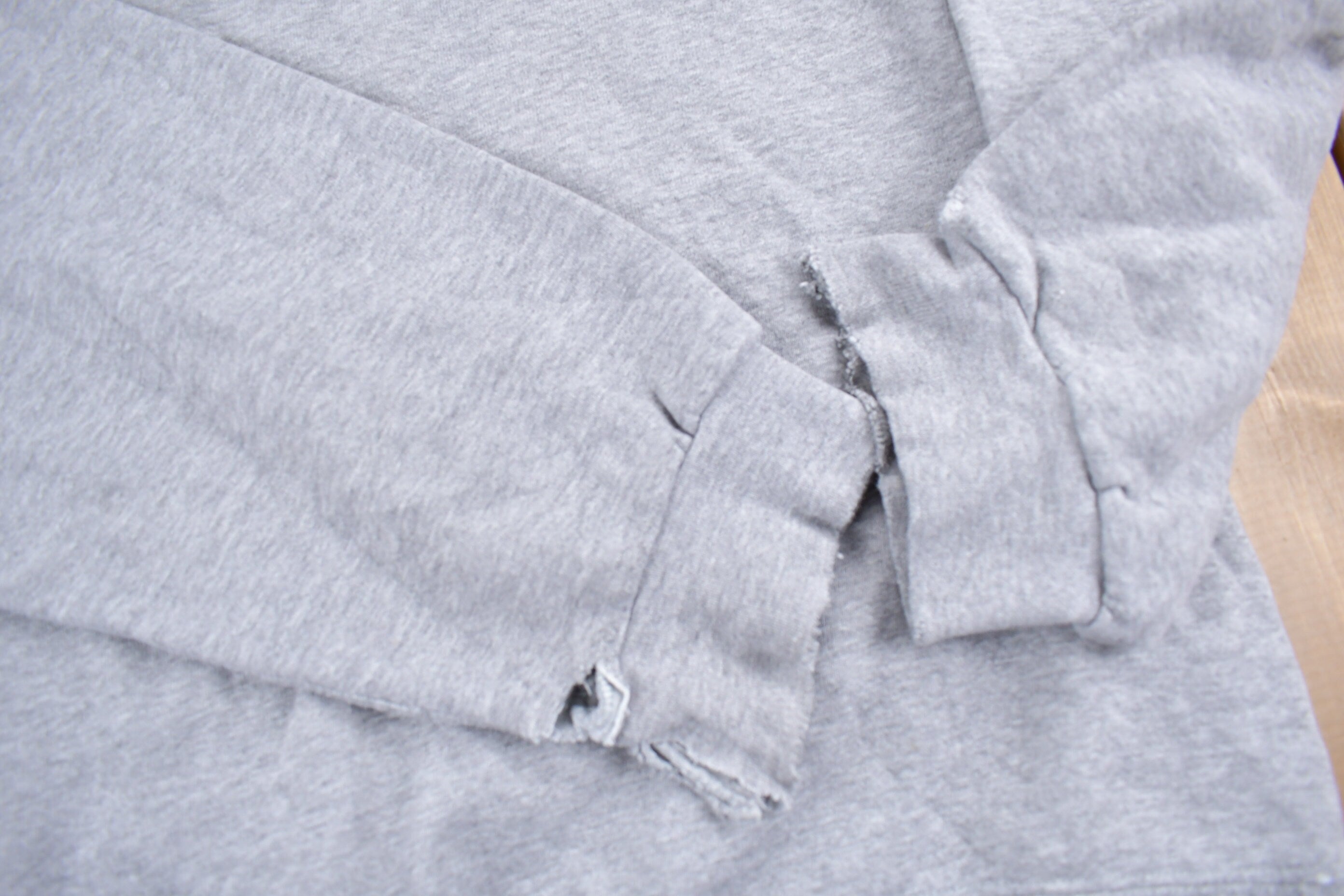 Vintage 1990s Nike Heather Grey Mini Swoosh Crewneck Sweatshirt