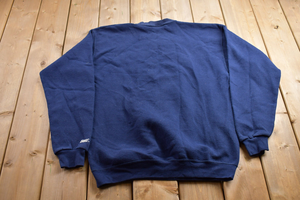 Vintage 1990s Bike Blank Navy Blue Crewneck Sweatshirt