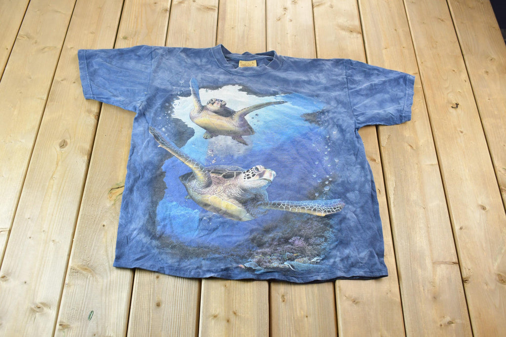 Vintage 1990s Turtle Ocean Theme The Mountain Single Stitch Graphic