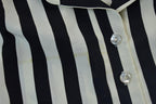 Vintage 1990s Black & White Patterned Striped Shirt