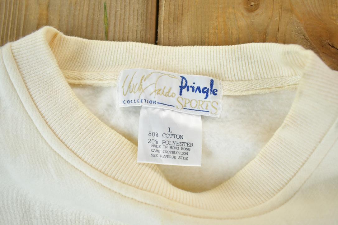 Vintage 1990s Pringle Sports Golf Embroidered Souvenir Crewneck Sweatshirt Made In USA