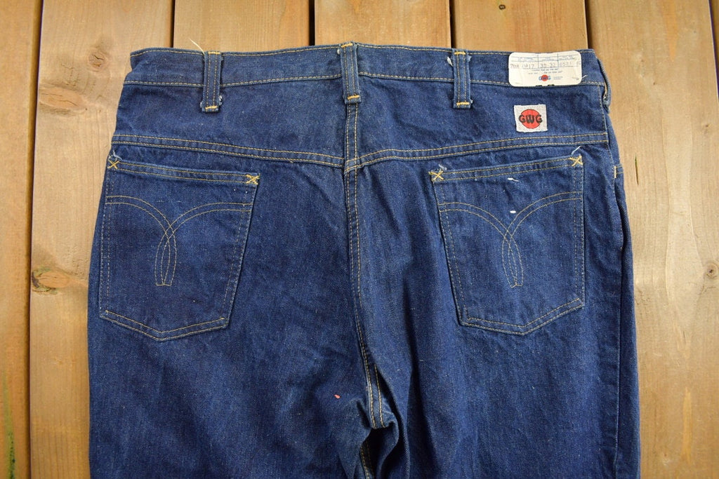 Vintage 1970s GWG Western Style Flare Jeans Size 37 x 32.5