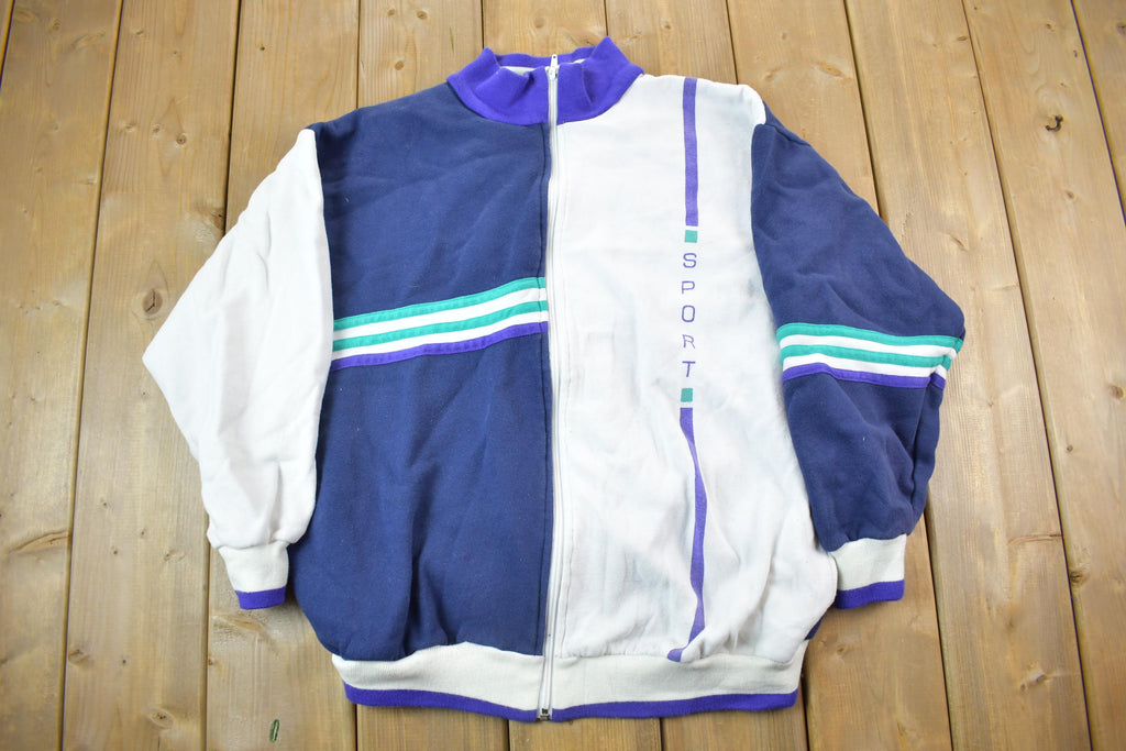Vintage 1990s Quarter Zip Sport Crewneck Sweatshirt