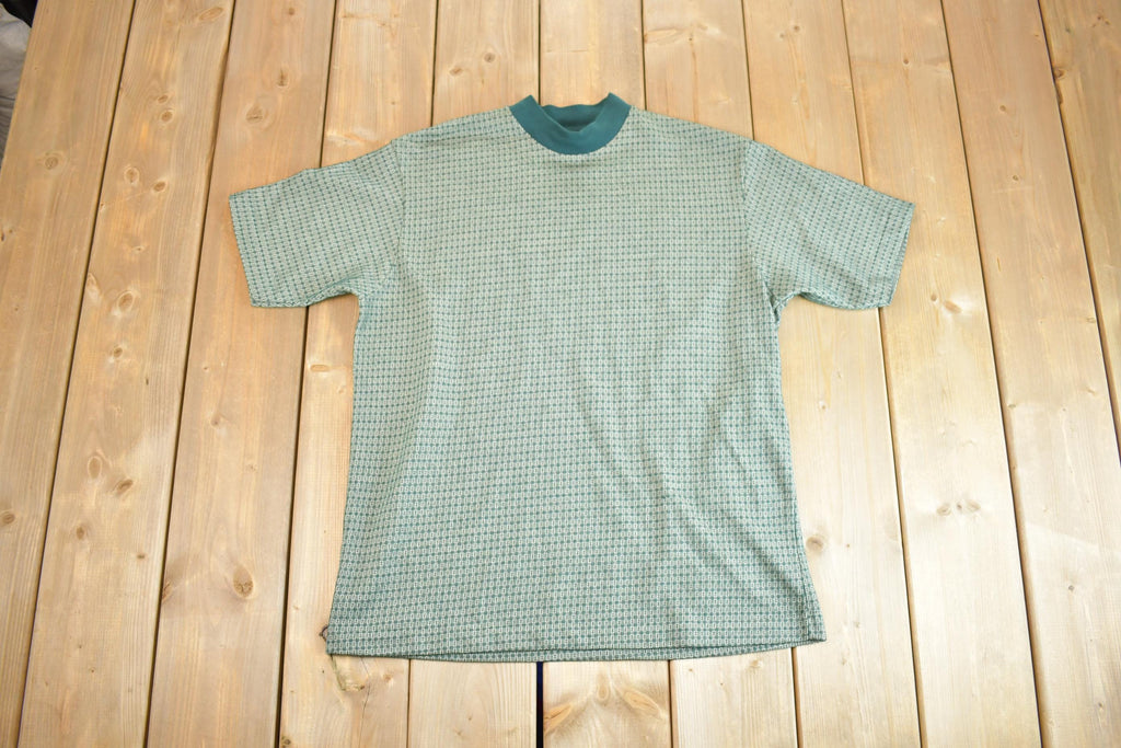 True Vintage 1990s DALE Thick Collard Patterned T-Shirt