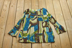 Vintage 1990s Sere Nade Sheer Lace Abstract Button Up Shirt