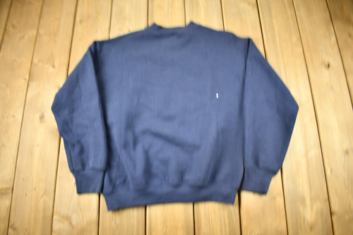 Vintage 1990s "Count Your Blessings" Cute Heart Crewneck / 90s Crewneck / Grandma Sweater / Made In USA / Patchwork / Embroidered