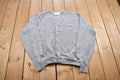 Vintage 1990s Grey Jeff Links Knitted Cardigan Sweater