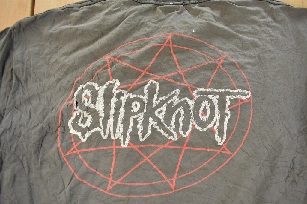 Vintage Y2K Thrashed Slipknot All Over Print Band Tee Men's XL
