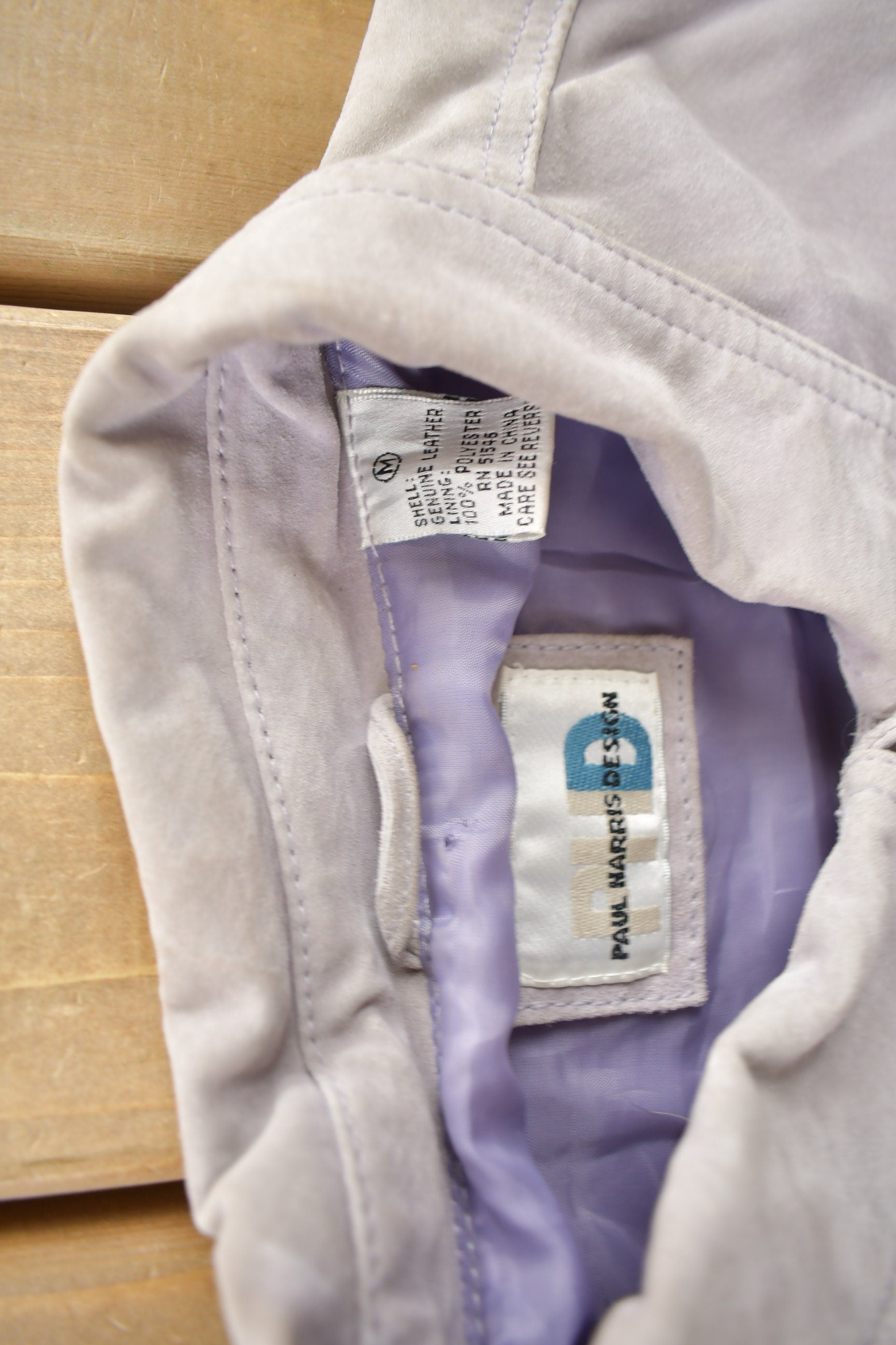 Vintage 1990s Paul Harris Designs Suede Trucker Jacket