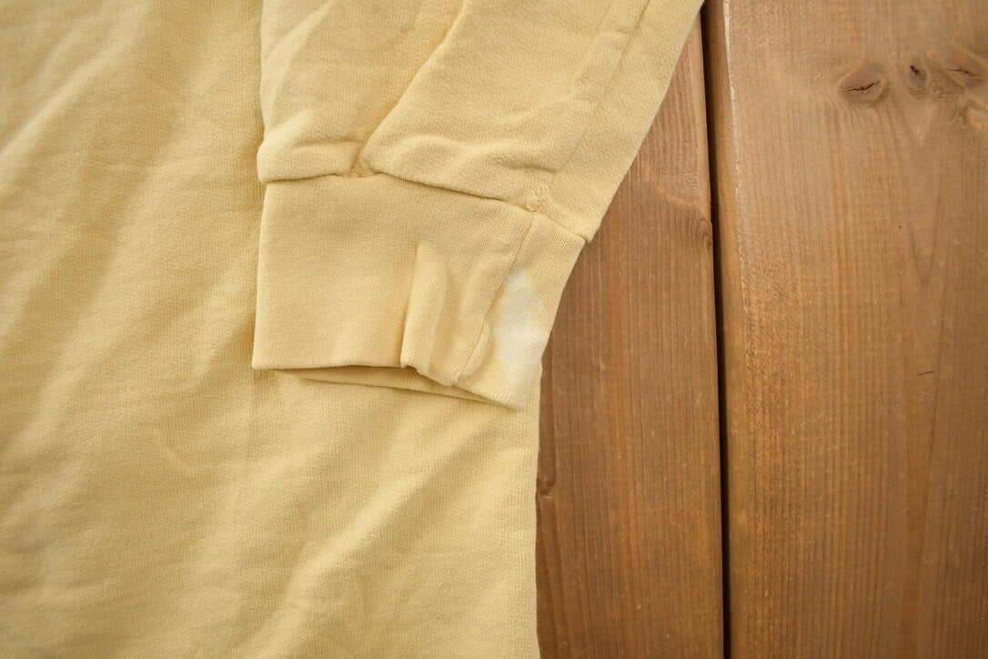 Vintage 1990s SDIE Blank Yellow Polo Sweatshirt