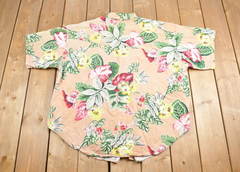 Vintage 1980s Panhandle Slim Floral Button Up Shirt