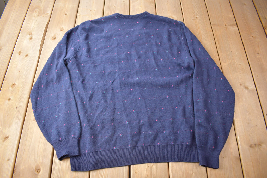 Vintage 1980s Robert Bruce Knit V Neck Sweater
